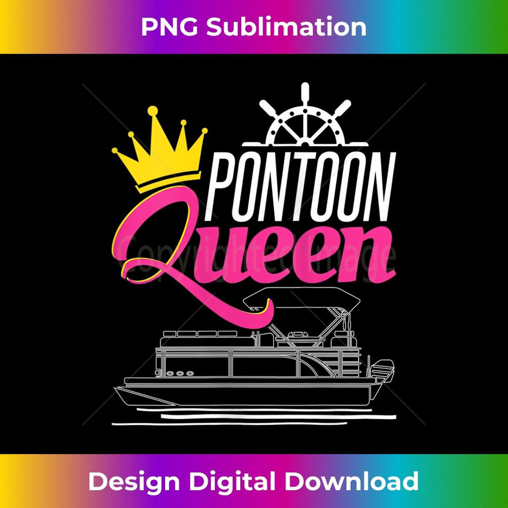 s Pontoon Queen - Funny Pontoon Boat Pontooning Party Boat 1 - Sublimation-Ready PNG File