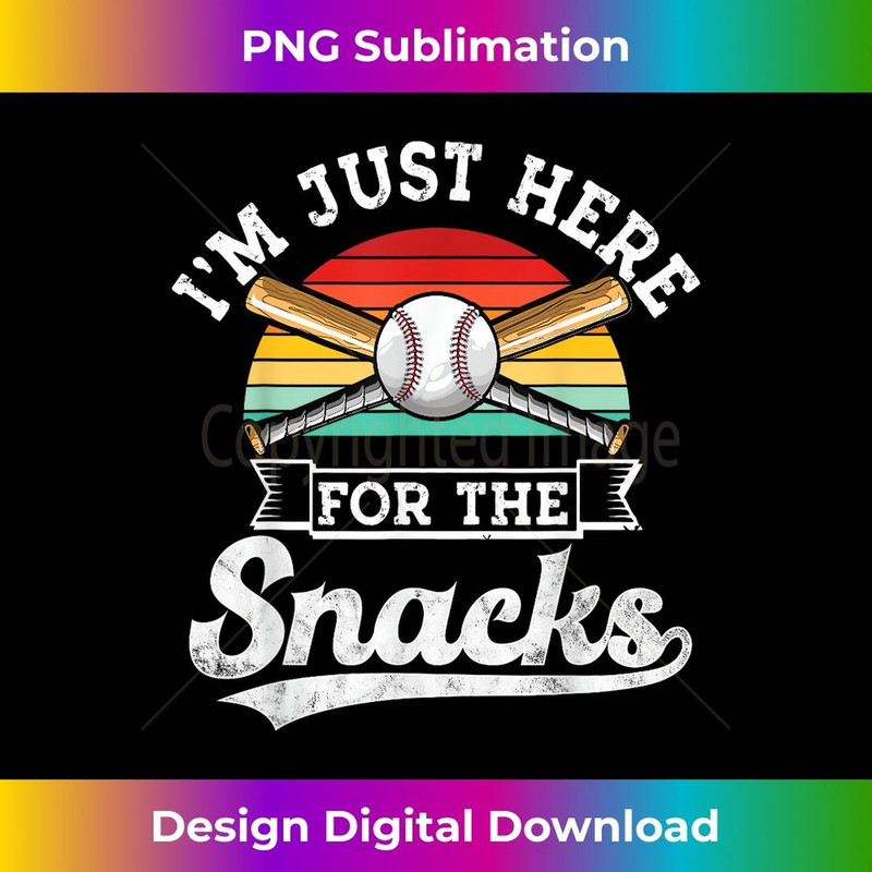 Funny Baseball I'm Just Here for the snacks retro Baseball - Premium Sublimation Digital Download