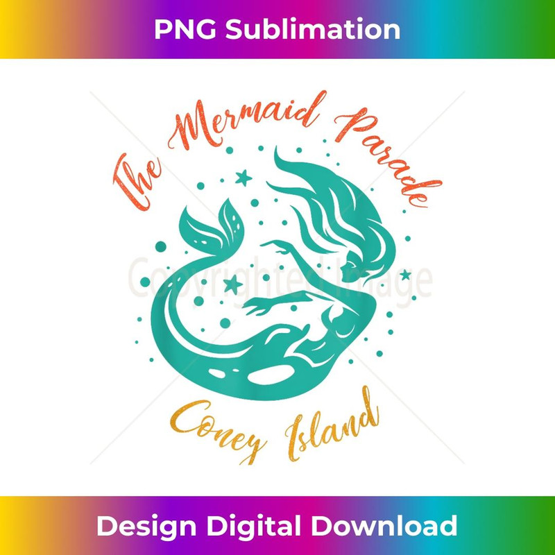 Coney Island Mermaid Parade - Retro PNG Sublimation Digital Download