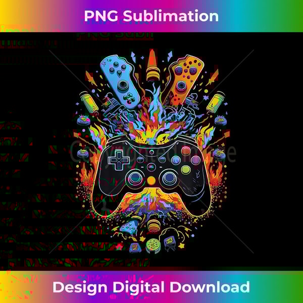 Gamer Aesthetic Graphic Gaming Video Games Boys ns - Decorative Sublimation PNG File