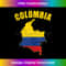 Colombia Map Flag Colombian Country Outline - Instant Sublimation Digital Download