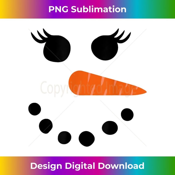 Snowman for Eyelashes Glasses Christmas Winter - PNG Transparent Sublimation File