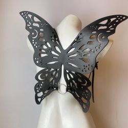 harness with fairy wings, butterfly women's genuine leather harness,