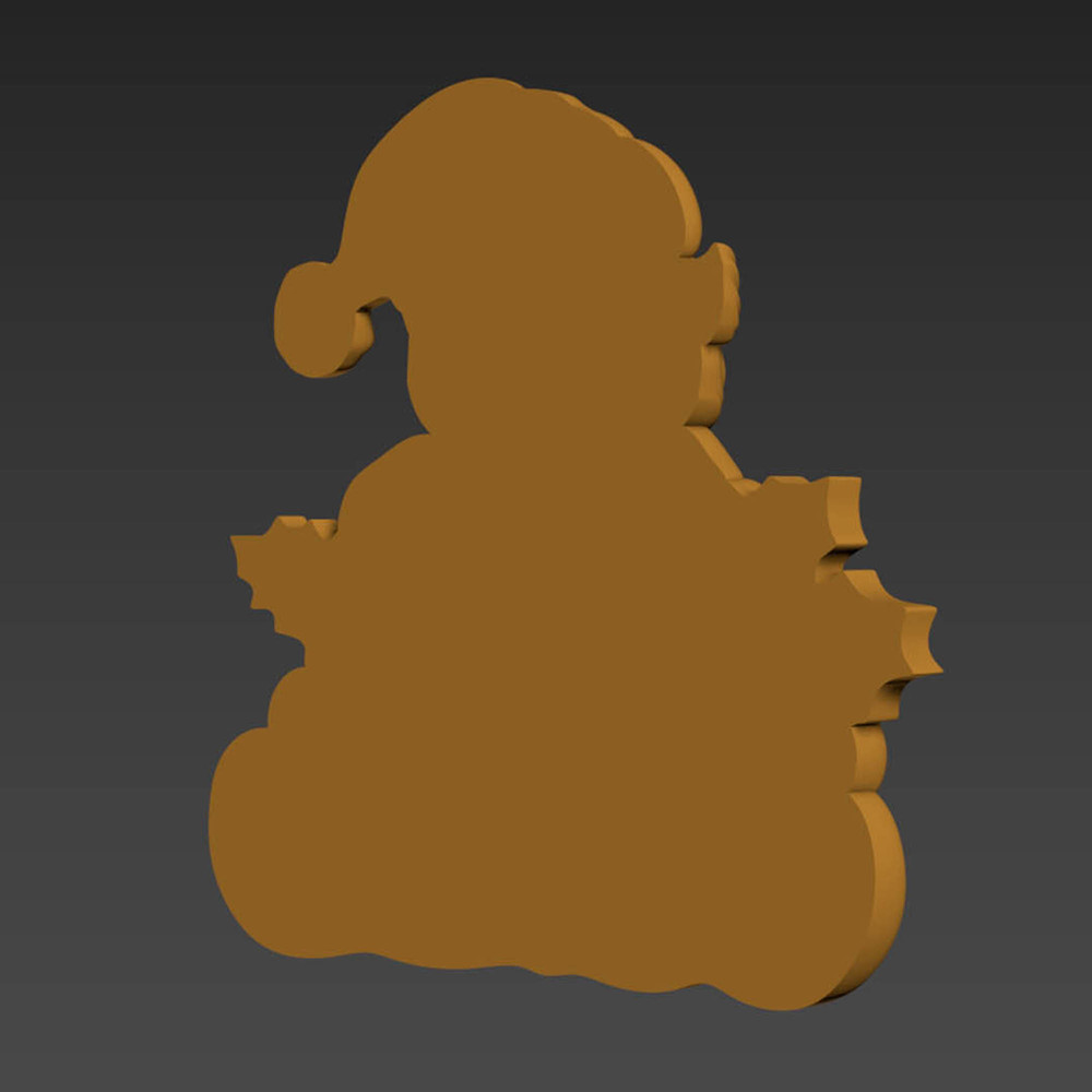 Merry Christmas Santa Claus 3D Relief 4