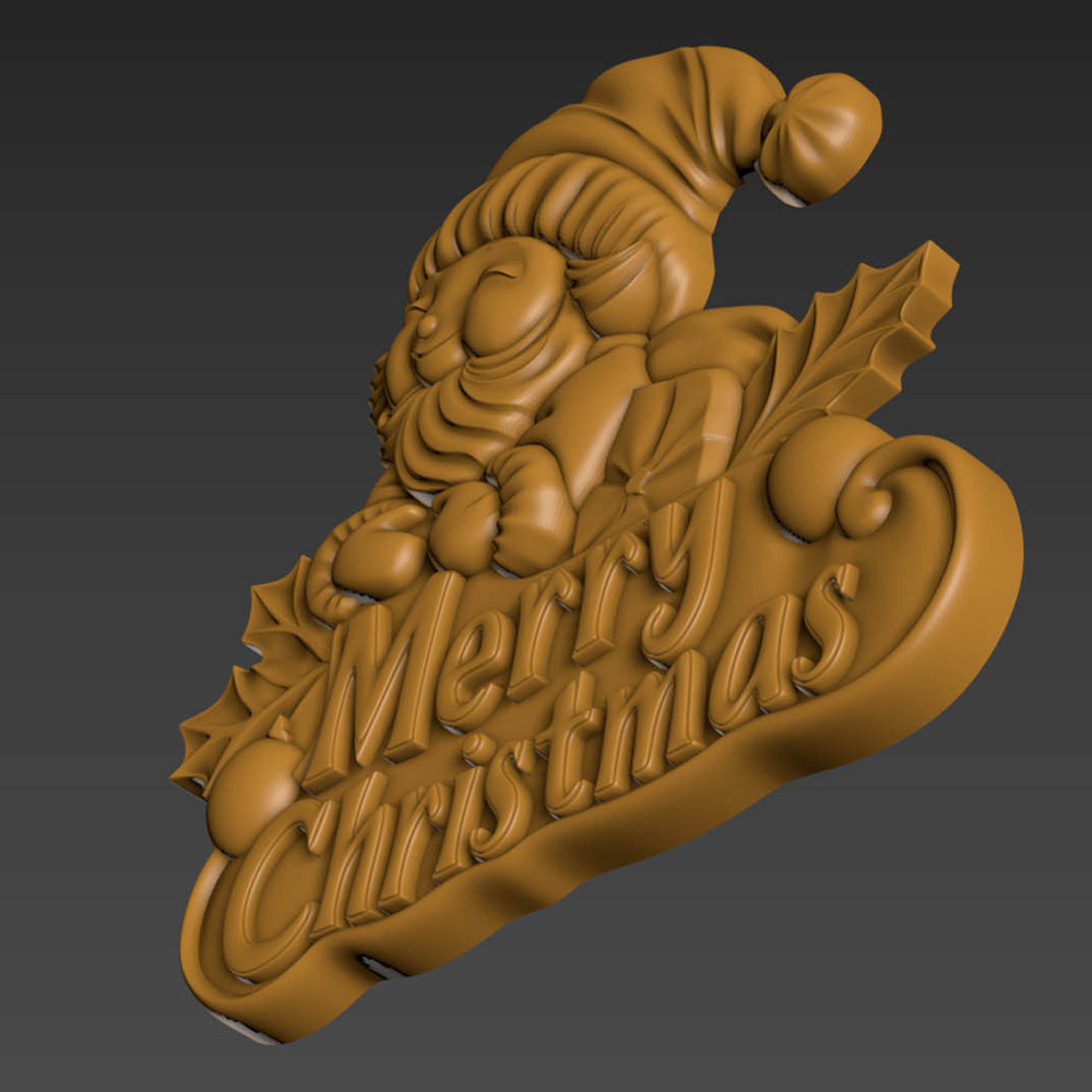 Merry Christmas Santa Claus 3D Relief 6