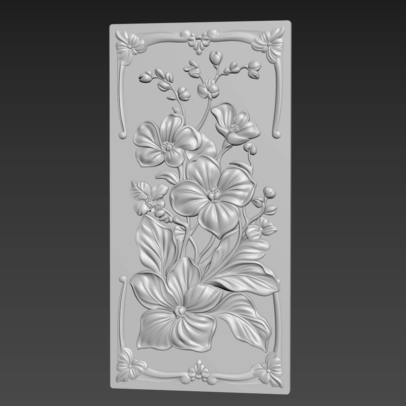 Orchids Flowers Relief 5