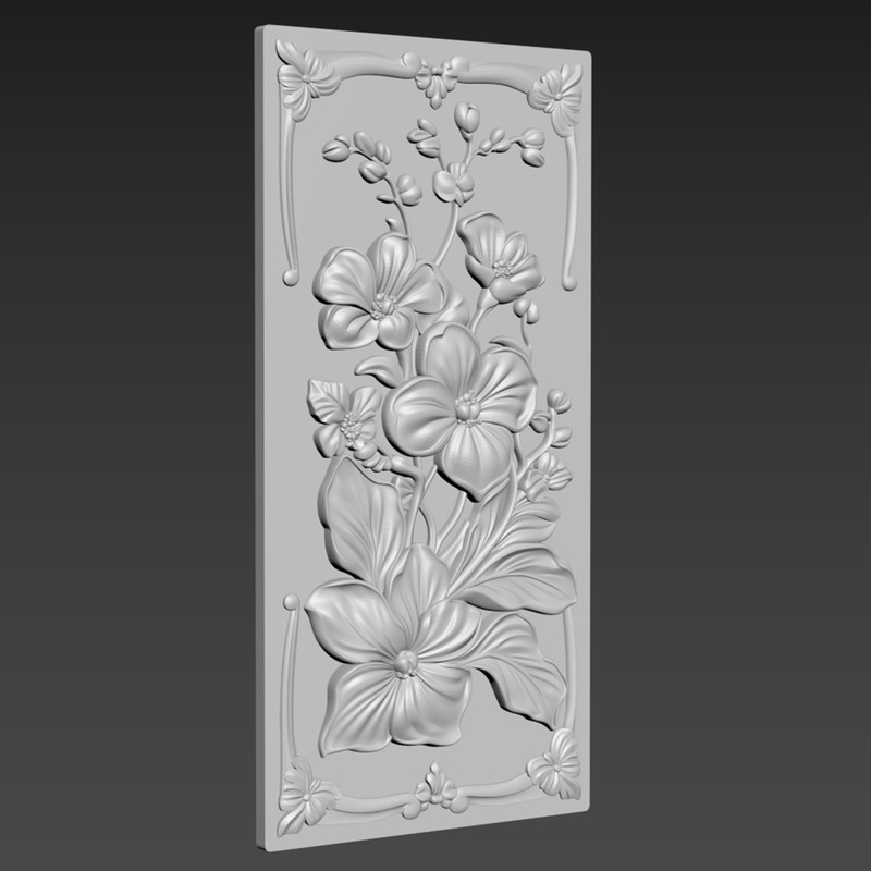 Orchids Flowers Relief 6