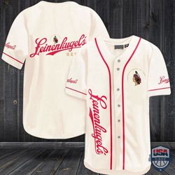 authentic leinekugels beer baseball jersey - premium hfv256 design: brew-inspired clothing