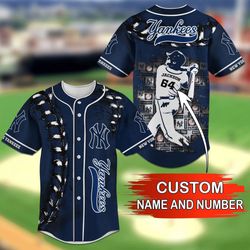 131 newyork yankees mlb personalized name number baseball jersey shirt