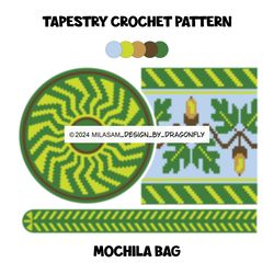 Tapestry Crochet Bag Pattern, Tote Bag - 963
