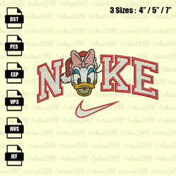 Nike Donald Daisy Santa Christmas Embroidery Design, Christmas Embroidery File, Instant Download