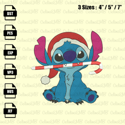 Stitch Christmas Embroidery Design, Christmas Embroidery File, Instant Download