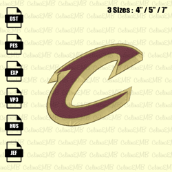Cleveland Cavaliers Embroidery Design, NBA Embroidery File, Instant Download