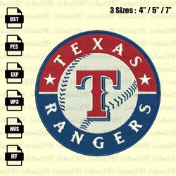 texas rangers embroidery design, mlb embroidery file, instant download