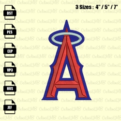 Los Angeles Angels Embroidery Design, MLB Embroidery File, Instant Download