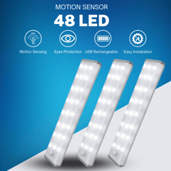 3 Pack 48 LED Wireless Adjust Brightness 3 Color Night Light