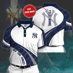 shop custom ny yankees 137 polo shirt - personalized baseball fan gear