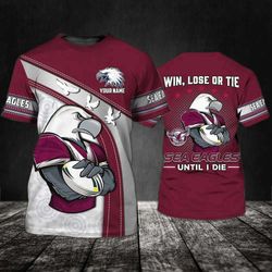 custom manly warringah sea eagles t-shirt - diehard nrl fan!