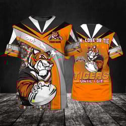 show your nrl fan spirit with personalized wests tigers 3d t-shirt win lose or tie!