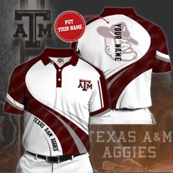 show your aggie pride with personalized texas a&m polo shirt - custom 172 design