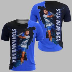 stan wawrinka 3d printing t-shirt: trendy 3d shirt for 2024-25 tennis fans