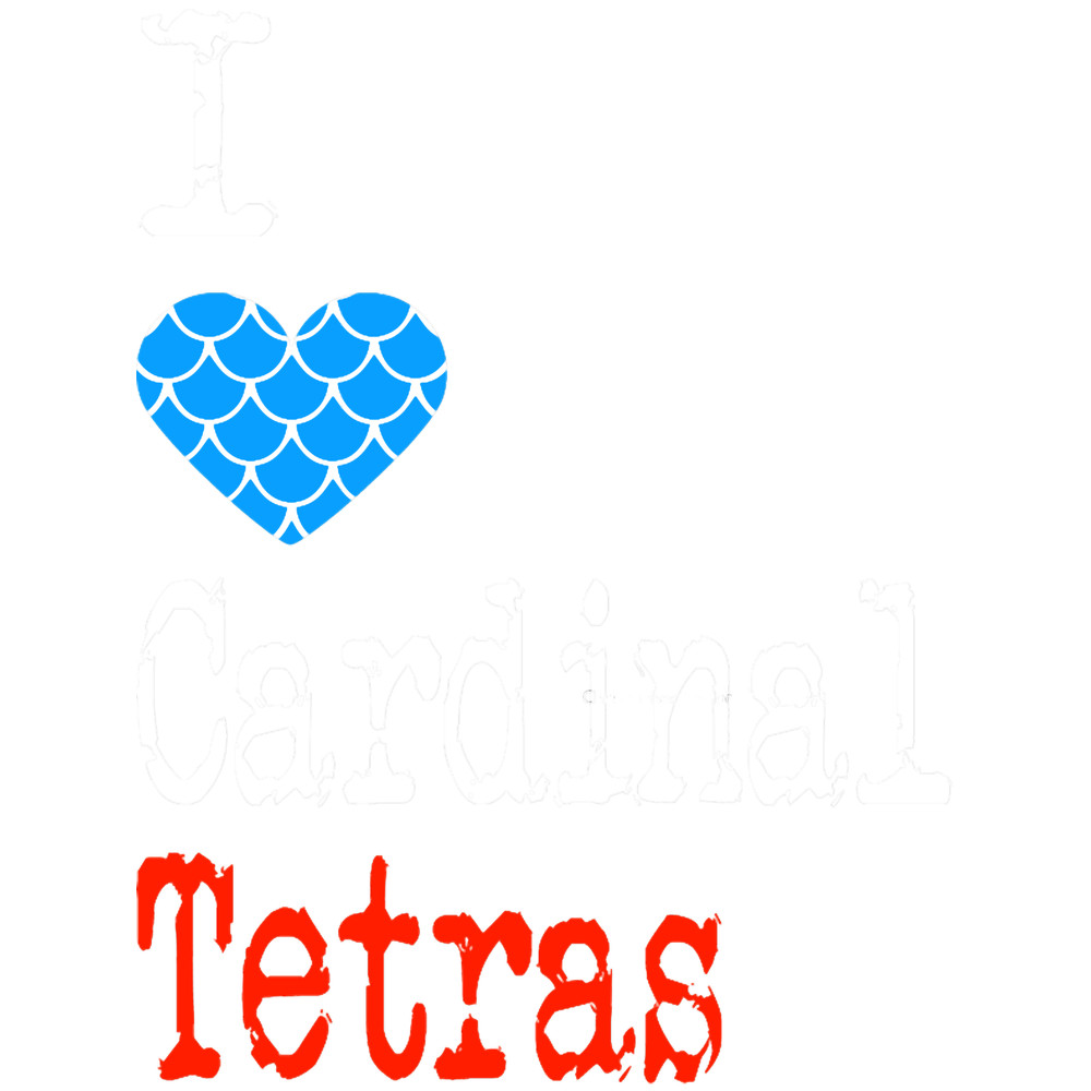I Heart Cardinal TetrasLove Cardinal Tetras Fitted V-Neck .png