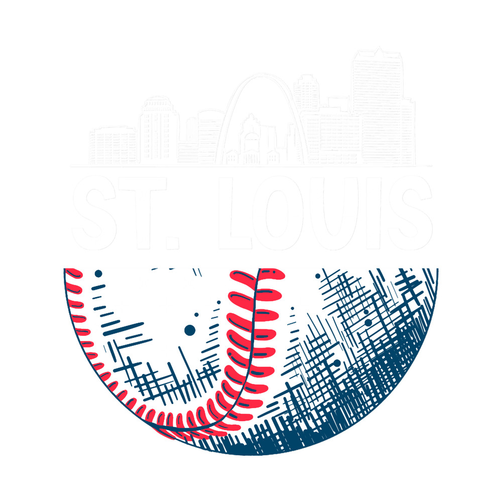 St. Louis Skyline Baseball,Baseball St. Louis , Amazing St. Louis Baseball Ball With St. Louis Skyli.png
