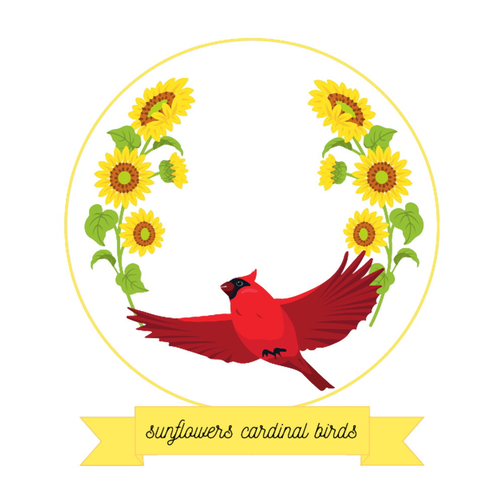 Sunflowers Cardinal Birds (2).png