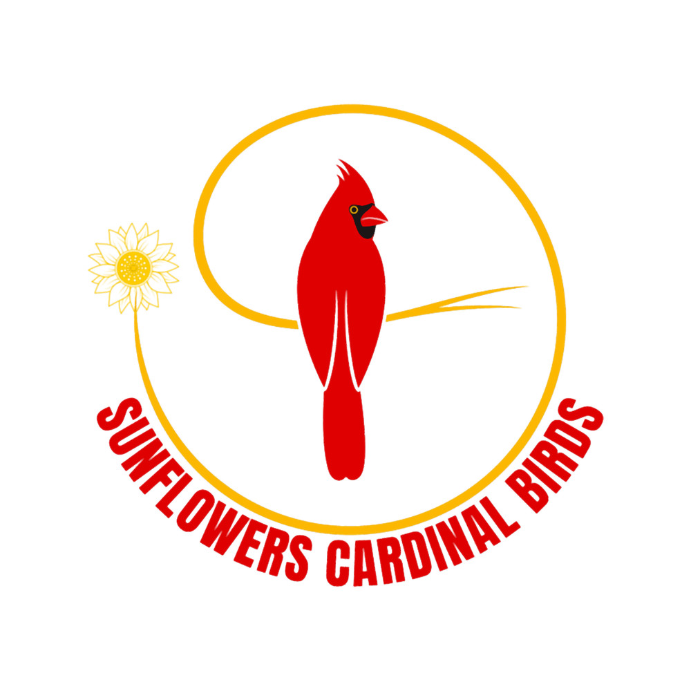 Sunflowers Cardinal Birds Tri-blend .png