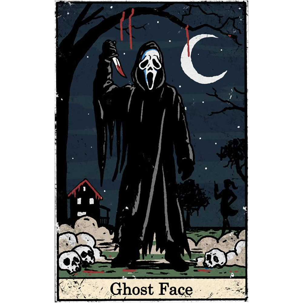 Ghost Face Tarot CardScream Movie Lets Watch Scary Movies Horror Anime Funny T-S.png
