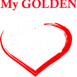 golden retriever paw prints dog lover