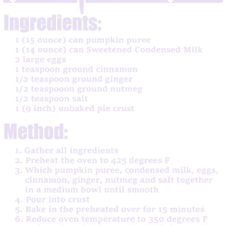 pumpkin pie recipe