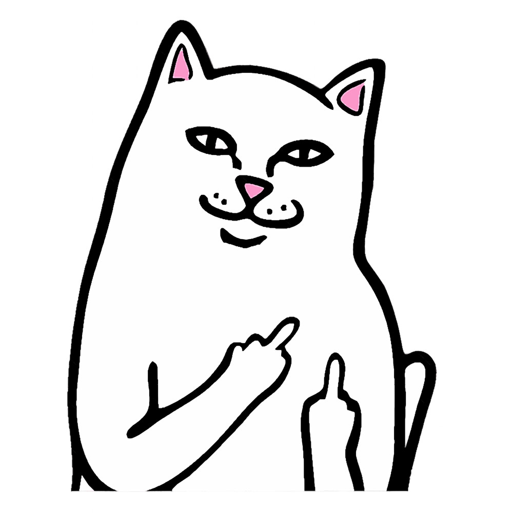 Vintage Cat Midle Finger Call Me.png