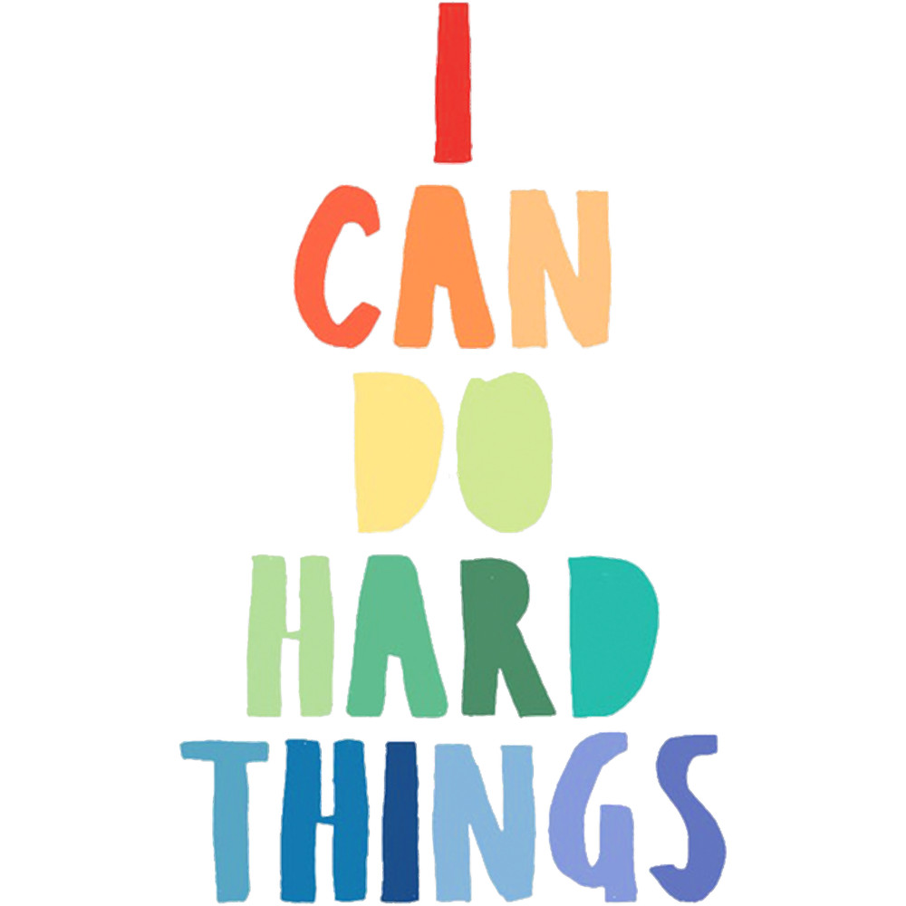 I Can Do Hard Things, Printable Wall Art, Inspirational Quote, Rainbow Print, Work Hard Print, Famil.png