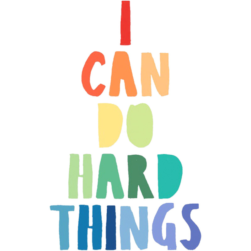 I Can Do Hard Things, Printable Wall Art, Inspirational Quote, Rainbow Print, Work Hard Print, Famil.png