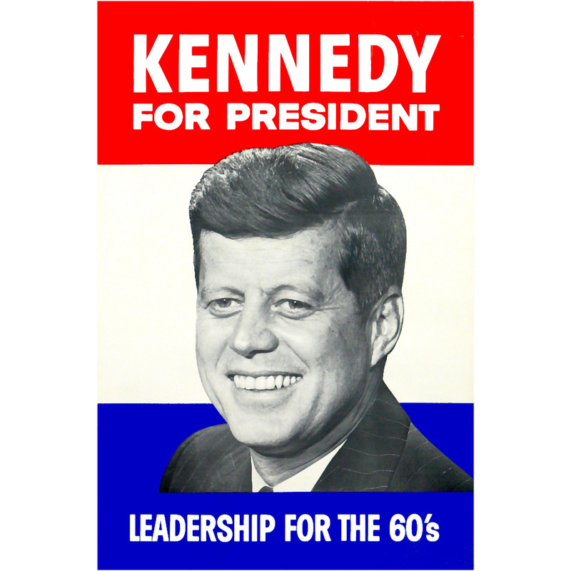 KENNEDY FOR PRESIDENT Vintage Campaign Advertising Print .png
