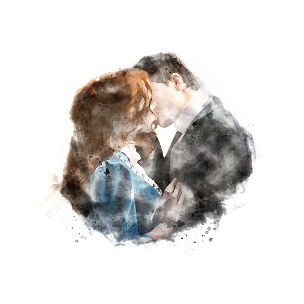 Anne with an E watercolor- Anne shirley and Gilbert blythe .png