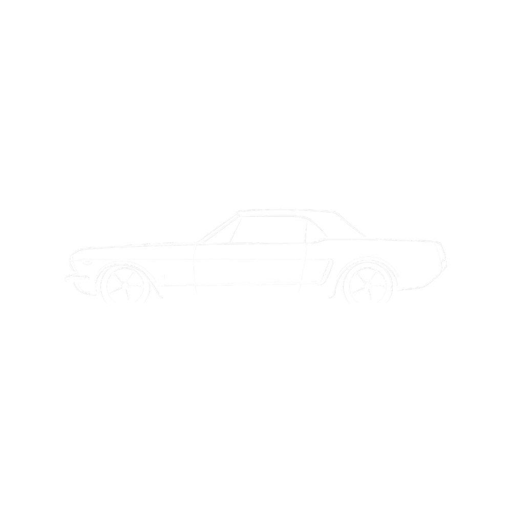 1965 Ford Mustang - profile stencil, white.png