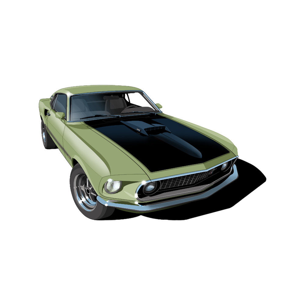 1969 ford mustang mach 1 in lime gold.png