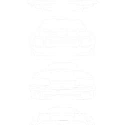 evolution of the ford mustang gtfront stencil, white