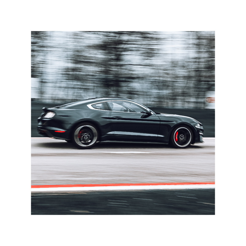Ford Mustang Bullitt on a racetrack.png