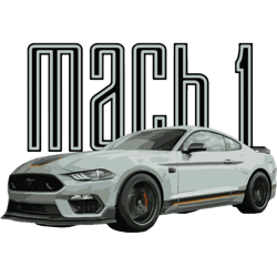 mach 1 mustang gt 5.0l v8 performance car fighter jet gray