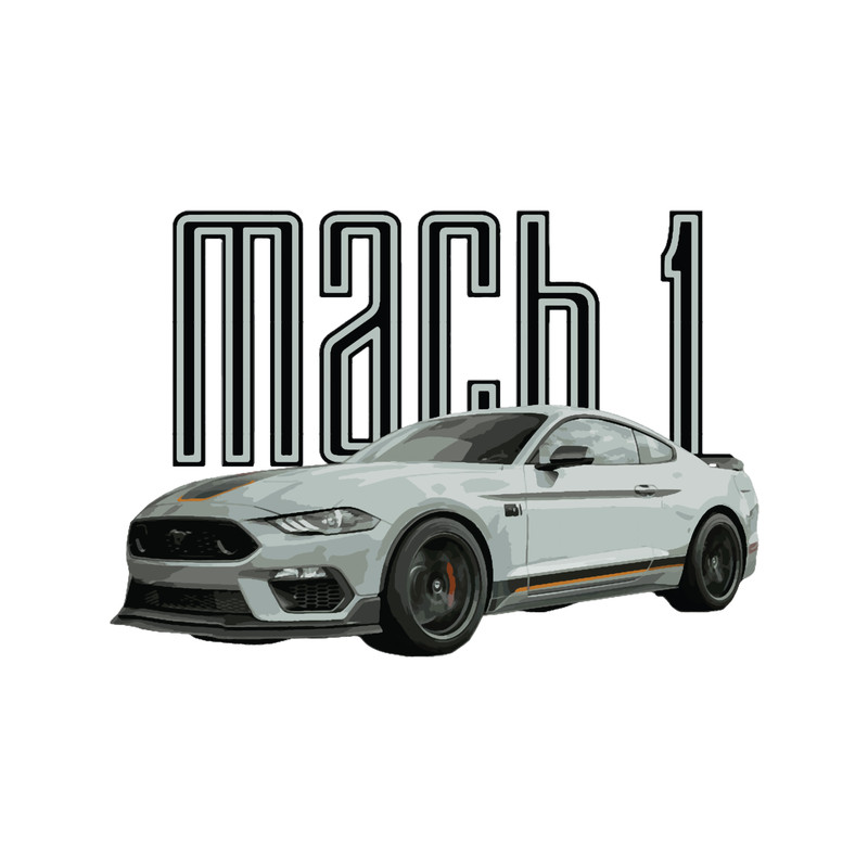 MACH 1 Mustang GT 5.0L V8 Performance Car Fighter Jet Gray.png