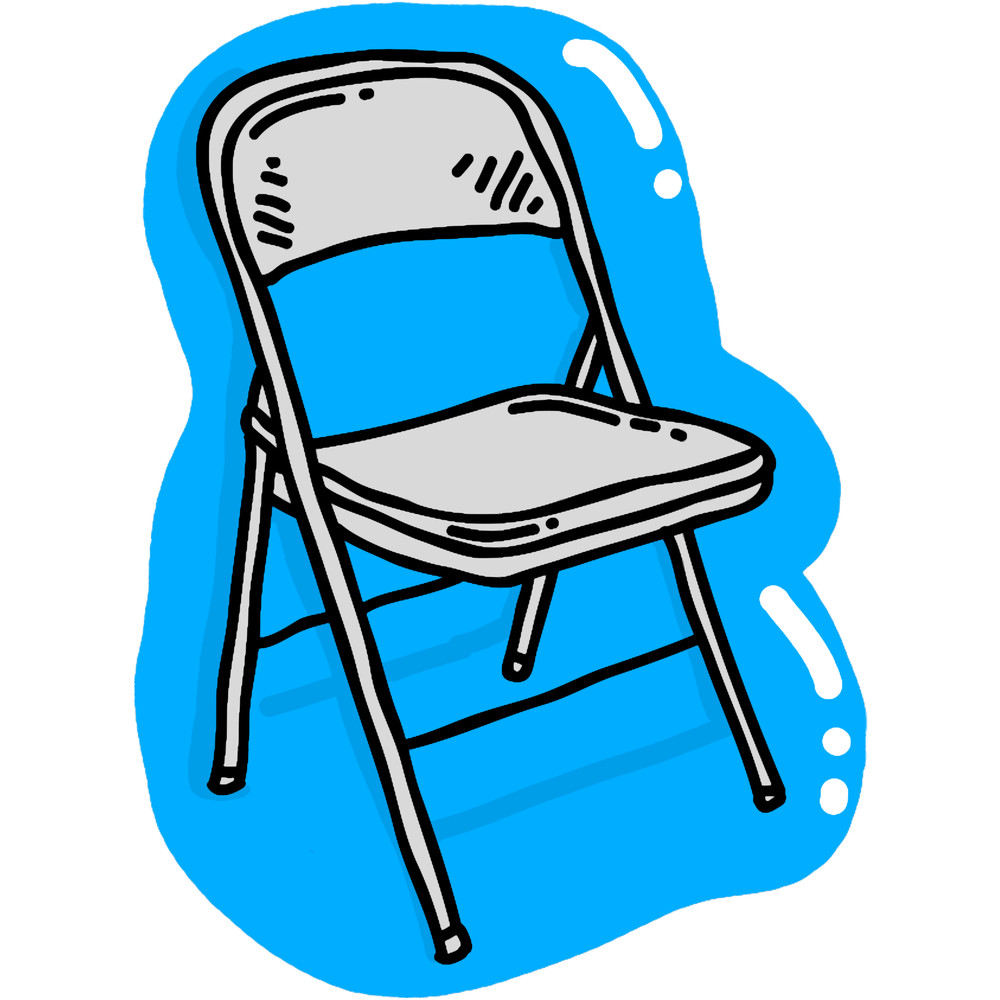 Folding chair Blue .png