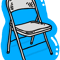 Folding chair Blue .png
