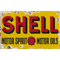 Vintage Enamel sign, yellow and red enamel retro motor oil advert..png