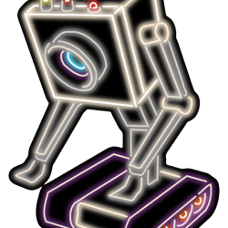 neon butter robot from rick and morty