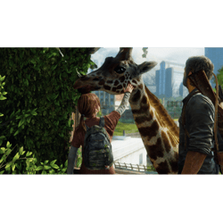 joel and ellie with giraffe long