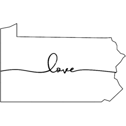 pennsylvania is lovepennsylvania home state outline