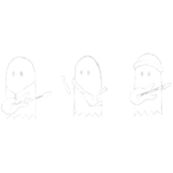ghost band - white